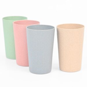 Eha Earth-Friendly Drinking Glass for Water and Juice I Set of 4 I 250 ml - Multicolor