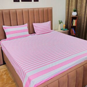 Homelett Pink King Size Bedcover with 2 Pillow Cases